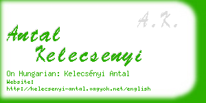 antal kelecsenyi business card