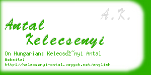 antal kelecsenyi business card